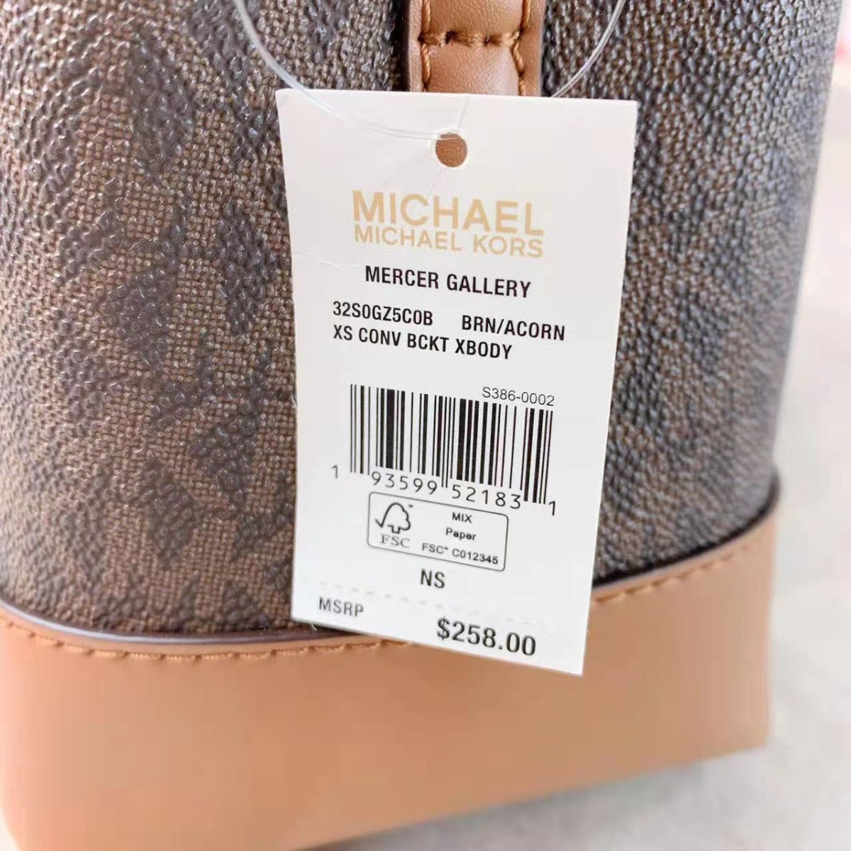 Michael Kors 32s0gz5c0b Mercer Gallery Xsmall Bucket Signature Brown/ Acorn Michael Kors 32s0gz5c0b Mercer Gallery Xsmall Bucket Signature Brown/ Acorn